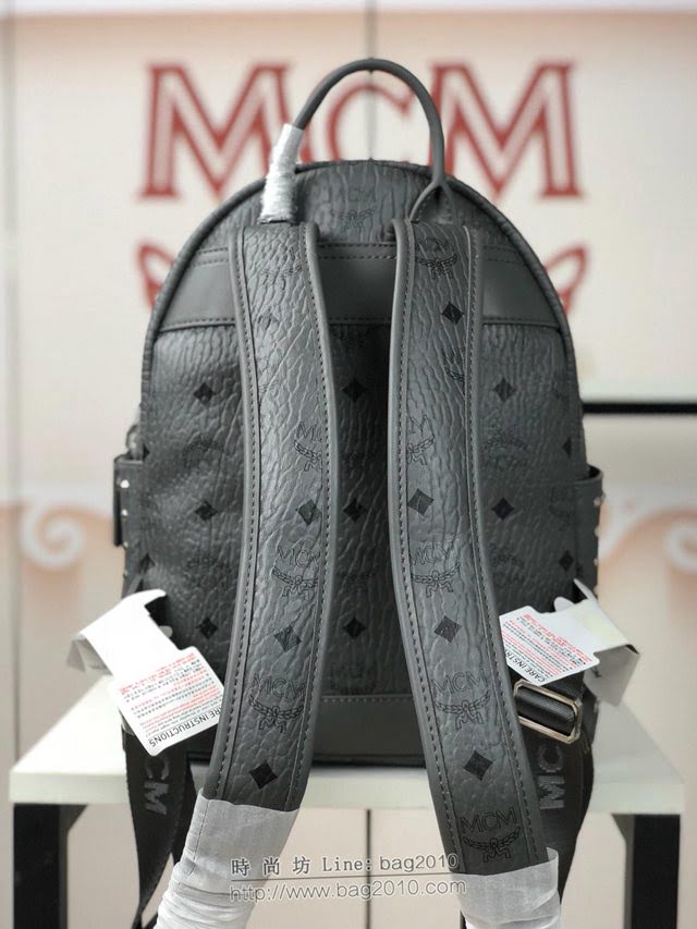 MCM雙肩包 原單 5917小號 2018灰色 夏季新款 純手工定制版 MCM女後背包  mdmc1112